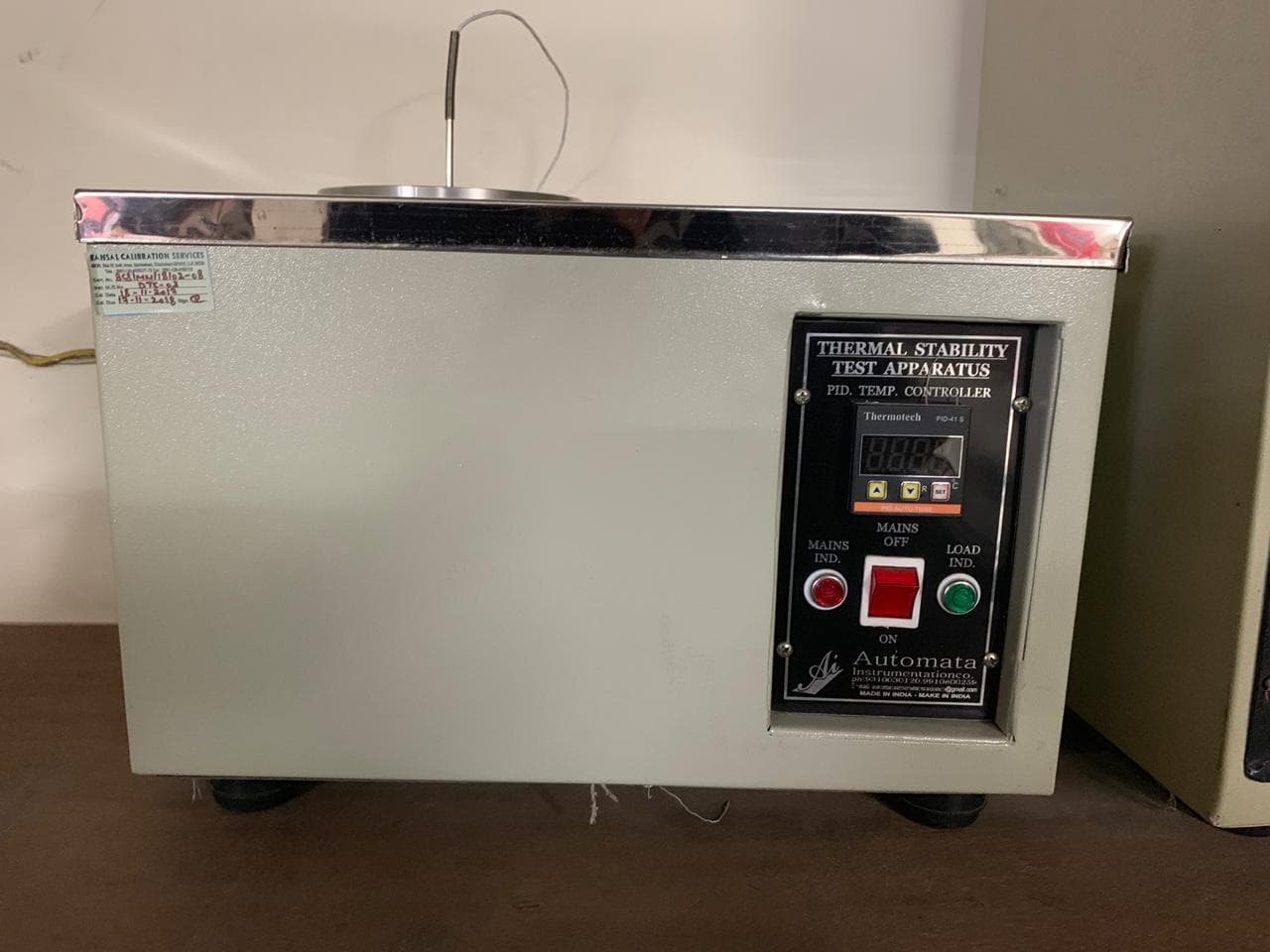 Thermal Stability Test Apparatus