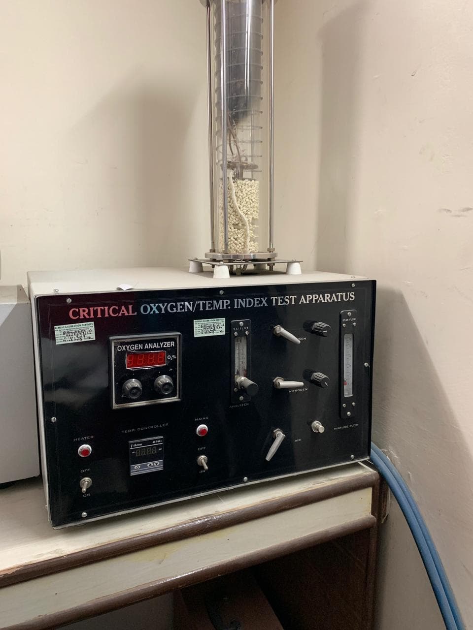 Critical Oxygen/Temp Index Test